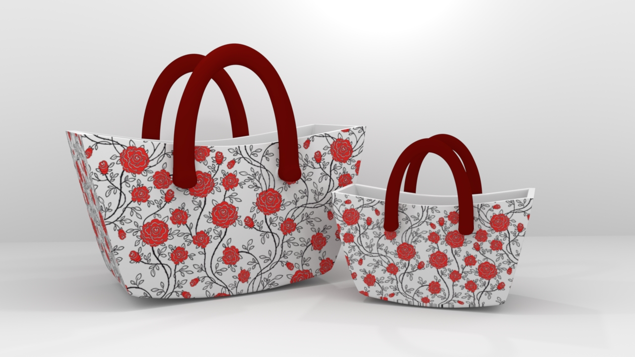 floral 3d bag fashion color 3D print model - Mito3D