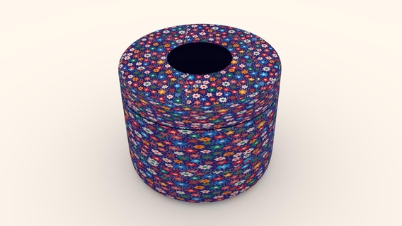 floral tejido envase porsche color soporte 3d print model - Mito3D