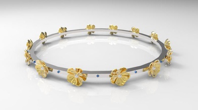 bracelet fleur de la mode le bijoux 3d print model - Mito3D