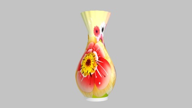 çiçek vazo zücaciye renk ev eşyaları 3d print model - Mito3D