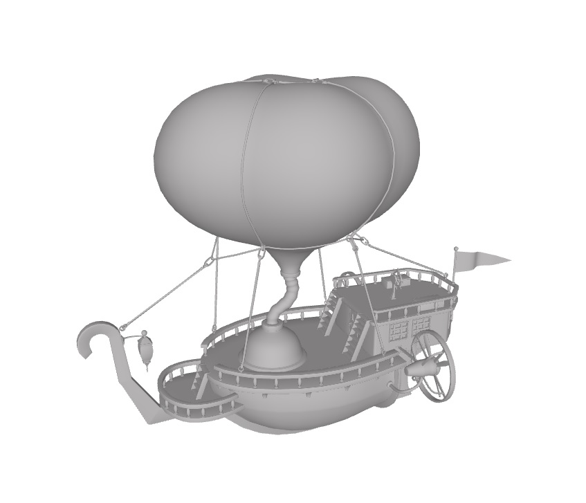 flying ship openair1985 3D print model - Mito3D