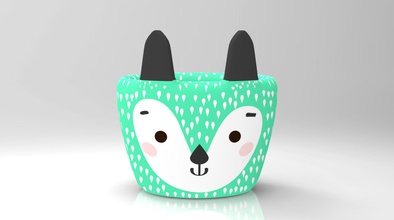 fox pot plant housewares 3d print model - Mito3D