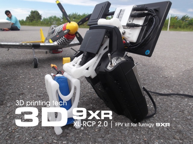 kit fpv turnigy 9xr les jouets 9x frsky hobby king ica3d ican3d de écran lcd moniteur le montage radio contrôle émetteur rc rc305 rcgroups supermotoxl la télémétrie récepteur vidéo 3D print model - Mito3D