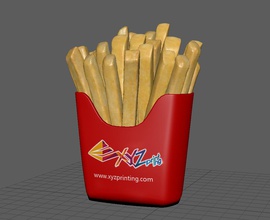 batatas fritas a moda cultura pop 3d print model - Mito3D