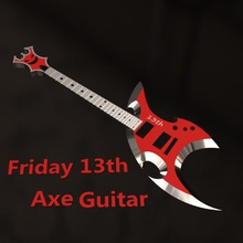 friday 13th axe guitar art fridaythe13th halloween horror 3d print model - Mito3D