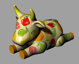 fruto de la vaca los juguetes articular color fruta cajón sastre 3d print model - Mito3D