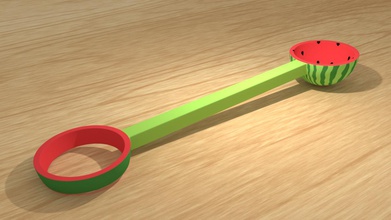 Obst-scooper Haushaltswaren Farbe Obst scooper 3d print model - Mito3D