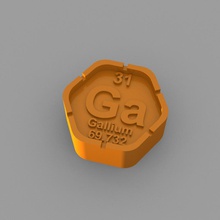 ga - galyum blok eğitim kimya elemanları periyodik tablo 3d print model - Mito3D