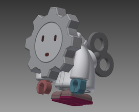 gear boy art toy 3d print model - Mito3D