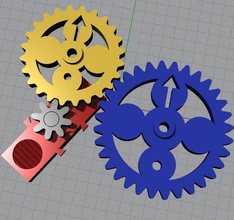 gears toys movement 3d print model - Mito3D