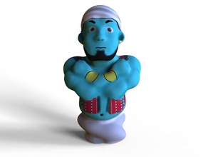genie art character color magial magic 3d print model - Mito3D