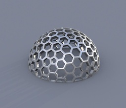 geodesic dome art icosahedron 3d print model - Mito3D