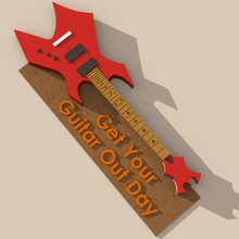 get your guitar day art electric february sign 3d print model - Mito3D