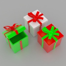 gift box christmas decoration housewares 3d print model - Mito3D
