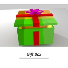 scatola regalo art box di natale colore presente 3d print model - Mito3D
