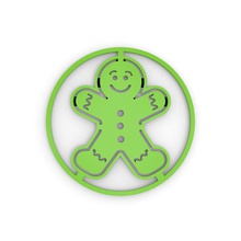 gingerbread man coaster housewares christmas 3d print model - Mito3D