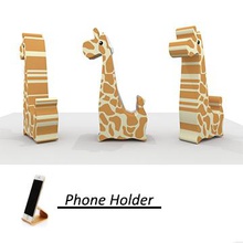 giraffe phone holder office color 3d print model - Mito3D