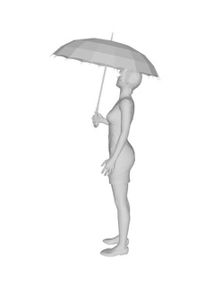ragazza ombrello openair1985 3d print model - Mito3D