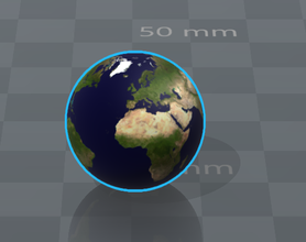 globe education color earth 3d print model - Mito3D