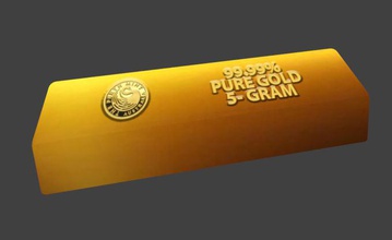 gold bar i giocattoli colore oro un sacchetto mixed 3d print model - Mito3D