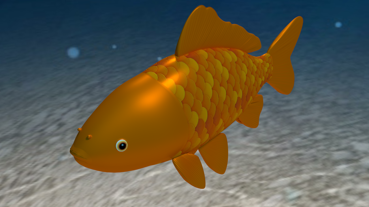 gold fish art puzzle two color 3D print model - Mito3D