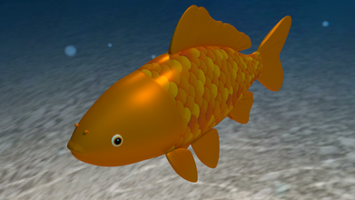 ouro de peixes a arte peixe quebra-cabeça duas cores 3d print model - Mito3D