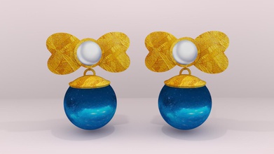 friso de ouro n galáxia a moda cor brincos galaxy faixa opções estilo 3d print model - Mito3D