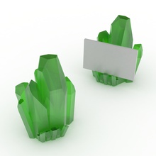 green crystal business card holder 1 housewares 3d print model - Mito3D