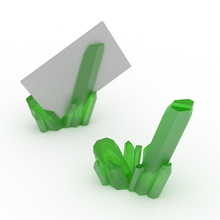 verde cristal negócio titular do cartão 2 utilidades domésticas de negócios o 3d print model - Mito3D
