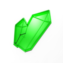 verde cristal cortador de biscoito 2 utilidades domésticas batman vs superman cookie kryptonita 3d print model - Mito3D