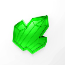 green crystal cookie cutter housewares batman vs superman kryptonite 3d print model - Mito3D