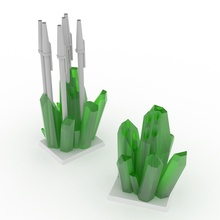 green crystal pen holder housewares 3d print model - Mito3D
