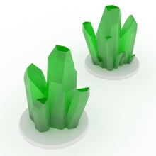 cristal vert art le l'homme super 3d print model - Mito3D