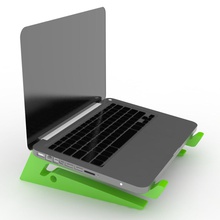 verde suporte de computador portátil gadgets laptopstand 3d print model - Mito3D
