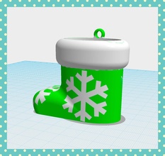 verde papai noel bota arte Natal feliz natal 3d print model - Mito3D