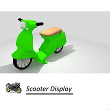green scooter toys color display figurine 3d print model - Mito3D