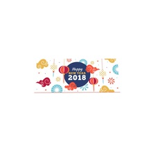 greeting card 2 art 2018 chinese color dog greetings mixed bag new year texture 3d print model - Mito3D