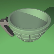 grenade mug housewares 3d print model - Mito3D