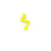 gummy gusano amarillo los juguetes 3d print model - Mito3D