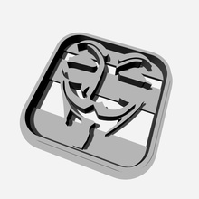 guy fawkes cookie cutter housewares guyfawkesday nov5 vendetta 3d print model - Mito3D