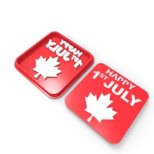happy 1 Juli den canada day Haushaltswaren Kanada-Tag cookie cutter der 3d print model - Mito3D