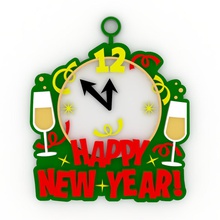 dekorasyonu 2 yeni yılınız kutlu olsun zücaciye Saat 12 yönünde asılı dekorasyon yıl arifesi 3d print model - Mito3D