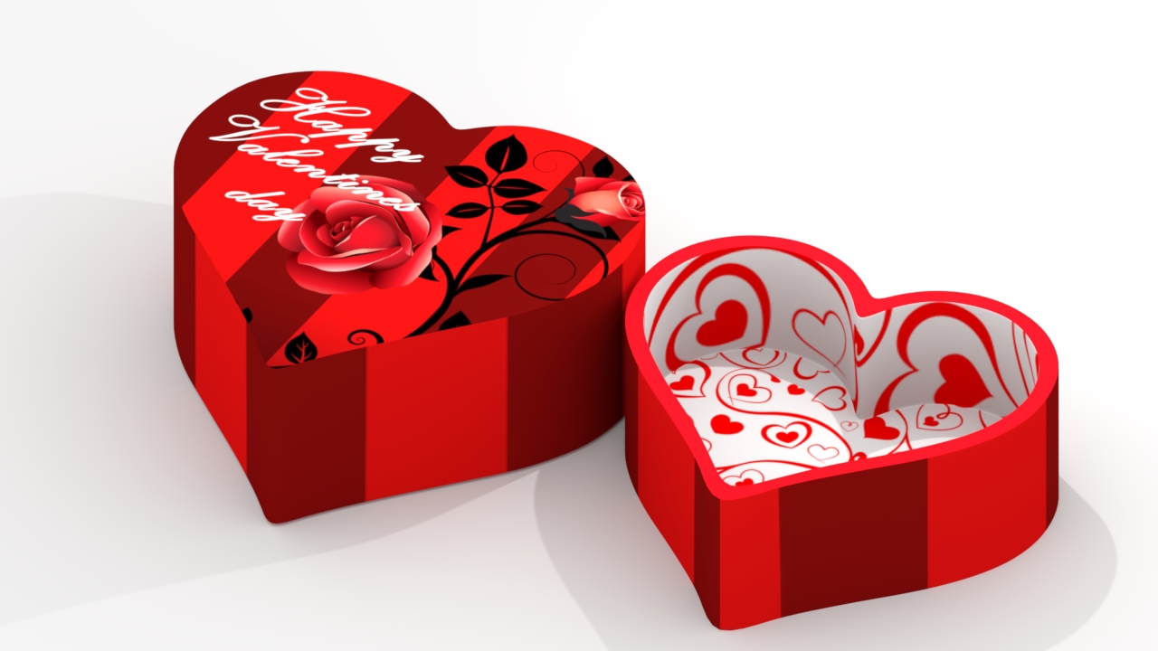 boîte cœur de la mode couleur st-valentin 3D print model - Mito3D