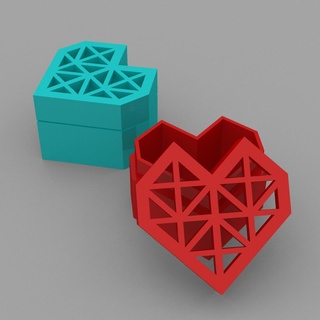 cuore scatola 2 lemsanità cuori giorno San Valentino 3d print model - Mito3D