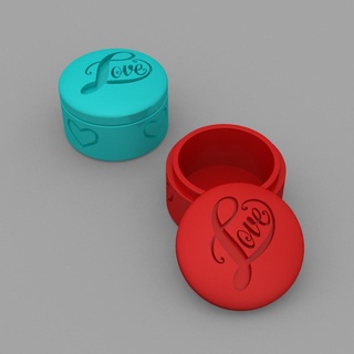 kalp Kutu 4 çılgınlık kalpler gün sevgili sevgililer 3d print model - Mito3D