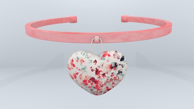 heart bracelet 1 fashion accessories color 3d print model - Mito3D