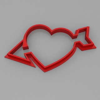 corazón Galleta cortador 1 lemsanidad corazones día enamorado san valentin blanco 3d print model - Mito3D