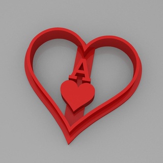 cœur biscuit coupeur 3 lemsanité cœurs journée Valentin Saint blanc 3d print model - Mito3D