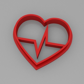 corazón Galleta cortador 4 lemsanidad corazones día enamorado san valentin blanco 3d print model - Mito3D