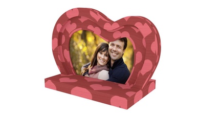 heart frame fashion color picture valentines 3d print model - Mito3D